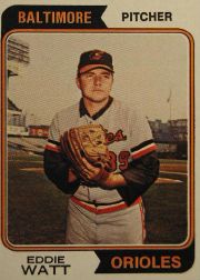 1974 Topps Baseball Cards      534     Eddie Watt